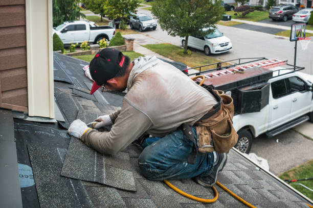 Professional Roofing technician working in Harrisonville, PA